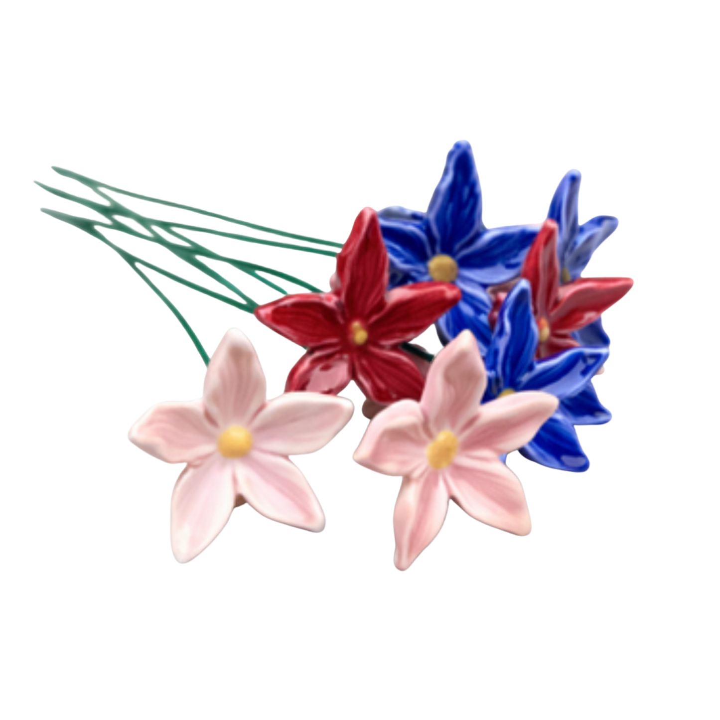 Floare de colț din ceramică 4 cm – floare decorativă elegantă pentru aranjamente