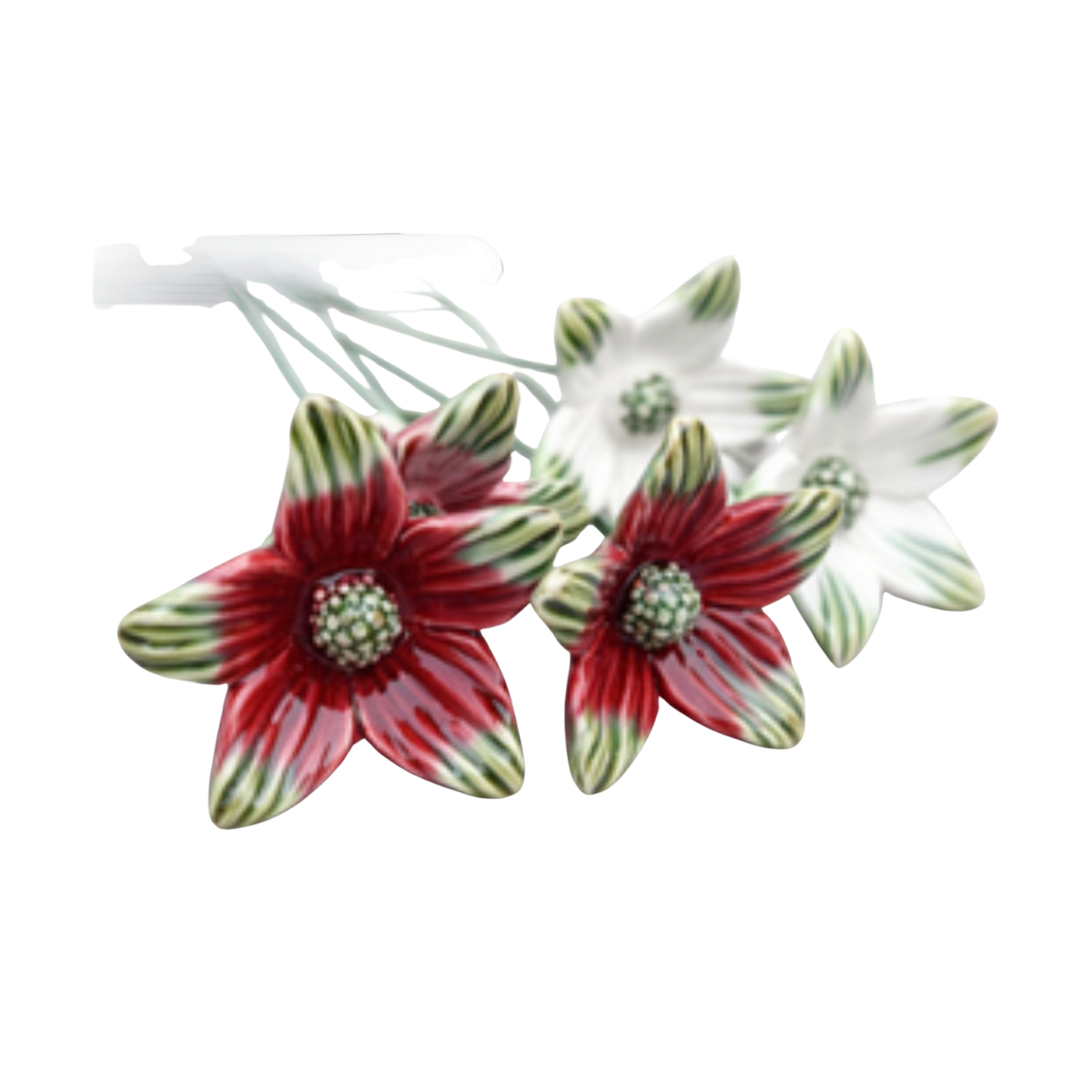 Floare stea din ceramică (4 / 5.5 / 6.5 cm) – decor floral pentru buchete