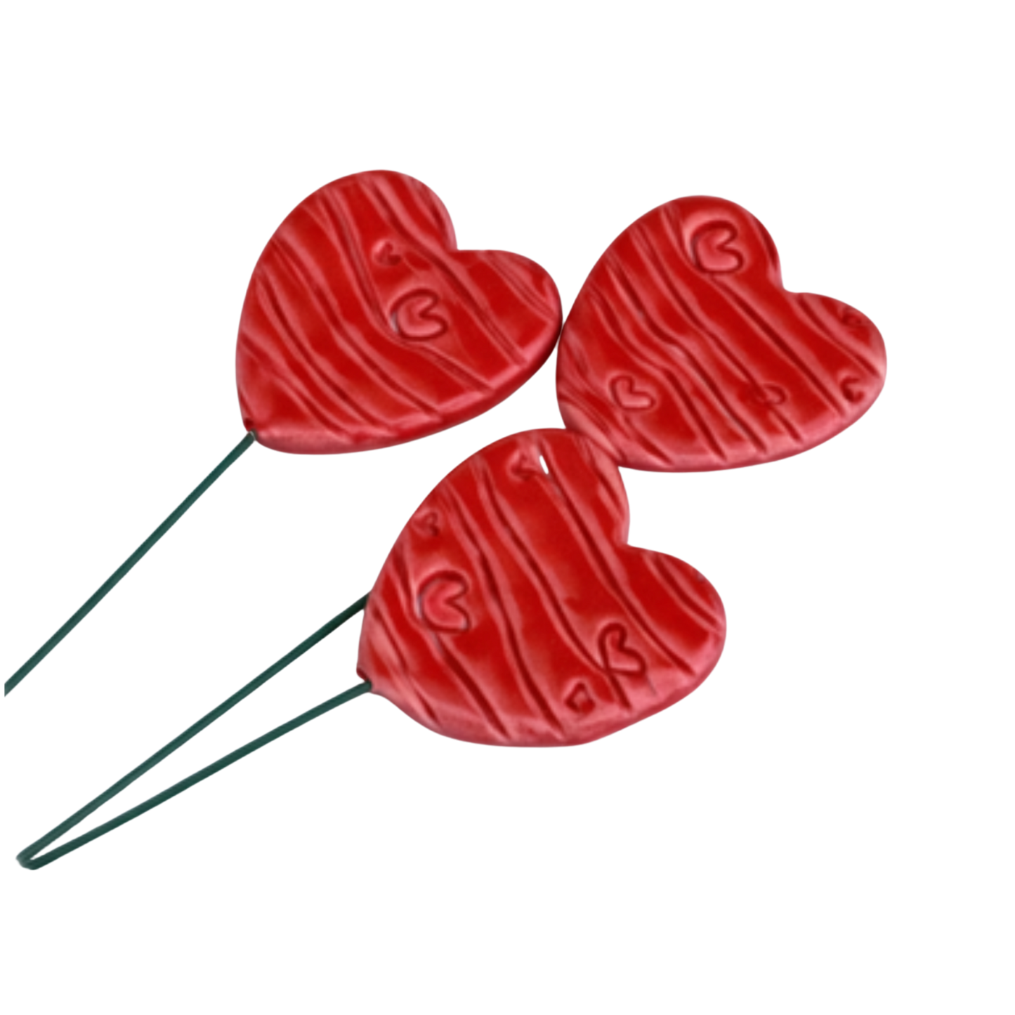 Inimă din ceramică 5–6 cm – decor romantic pentru buchete și cadouri