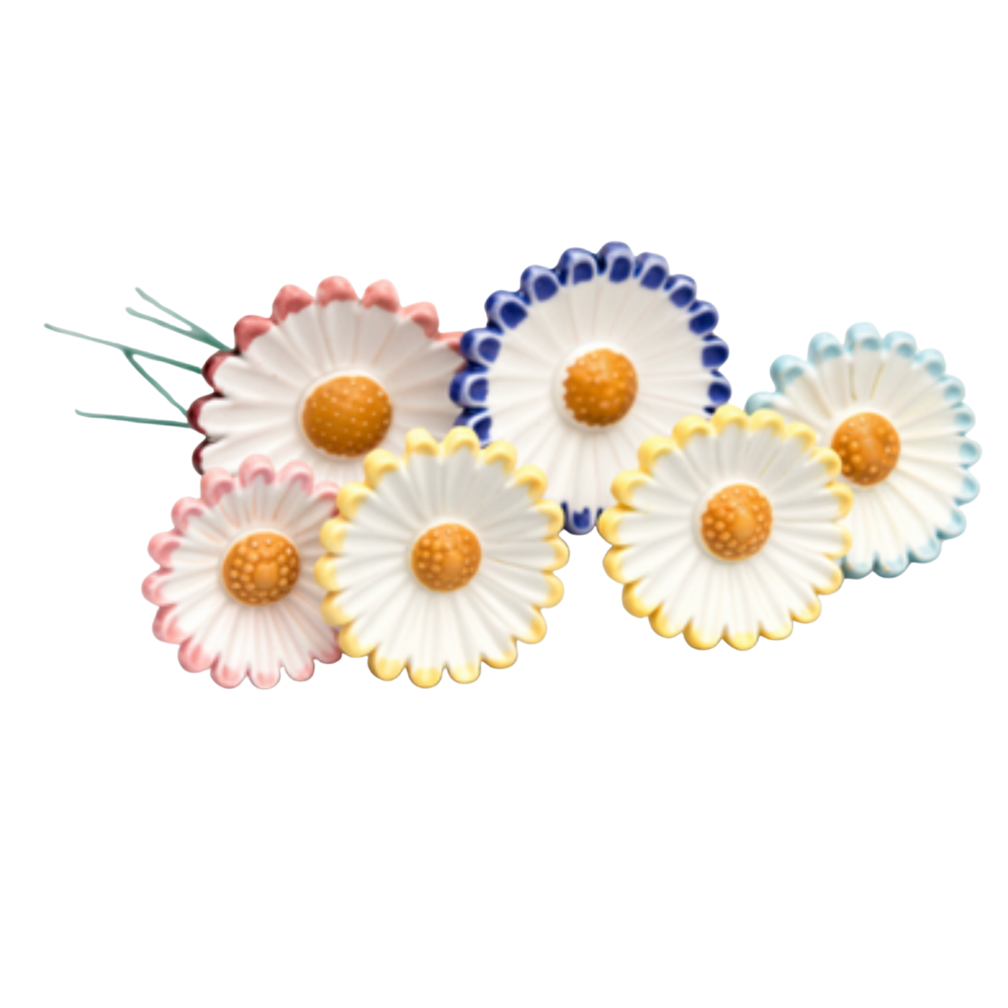 Părăluță din ceramică 2,5 cm / 4 cm – floare decorativă pentru buchete