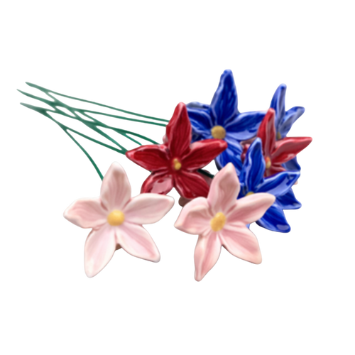 Floare de colț din ceramică 4 cm – floare decorativă elegantă pentru aranjamente