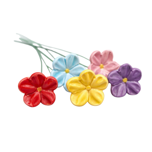 Floare de cais din ceramică 3,5 cm – floare decorativă colorată pentru aranjamente