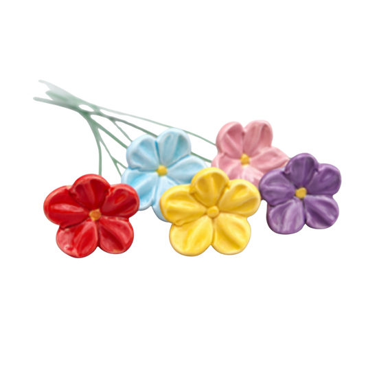 Floare de cais din ceramică 3,5 cm – floare decorativă colorată pentru aranjamente