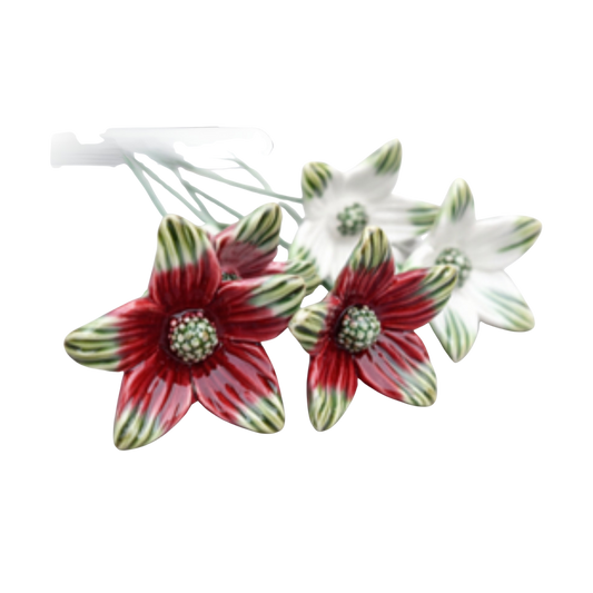 Floare stea din ceramică (4 / 5.5 / 6.5 cm) – decor floral pentru buchete