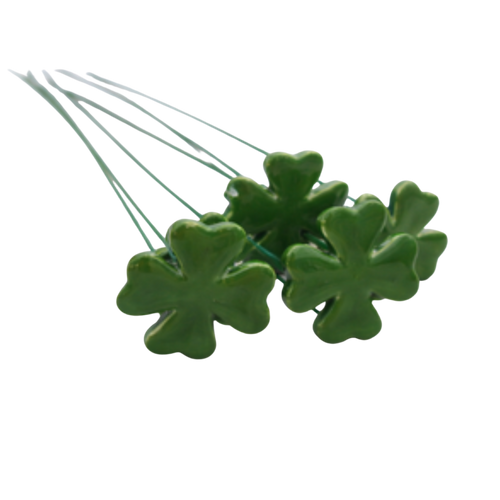 Trifoi din ceramică 3 cm – decor floral pentru buchete și aranjamente