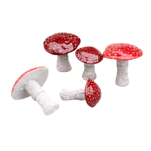 Ciupercă decorativă din ceramică (4.5 / 5.5 cm) – element floral creativ
