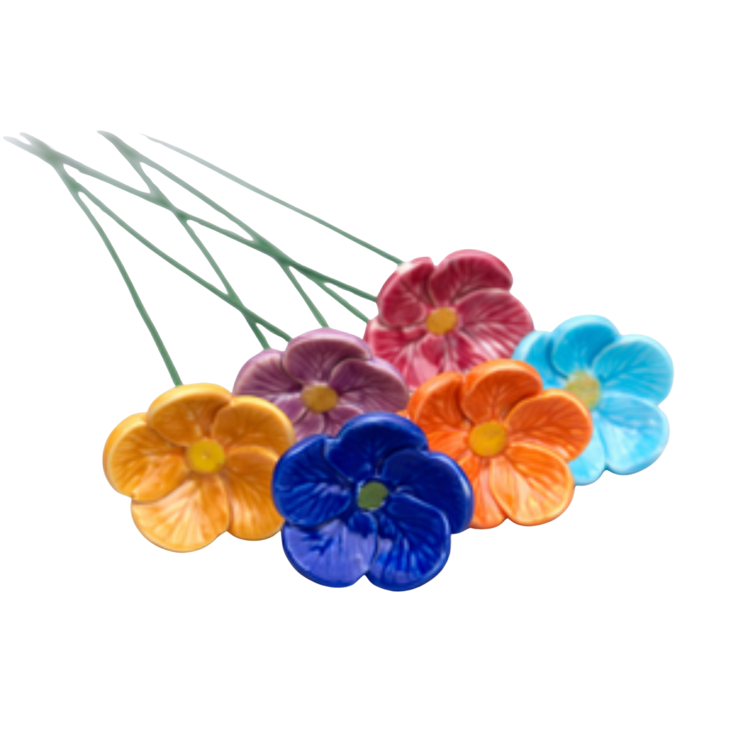 Primulă din ceramică 4 cm – floare decorativă pentru buchete