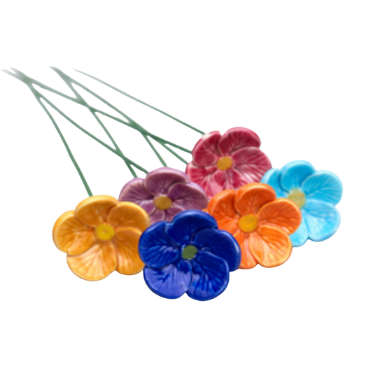 Primulă din ceramică 4 cm – floare decorativă pentru buchete