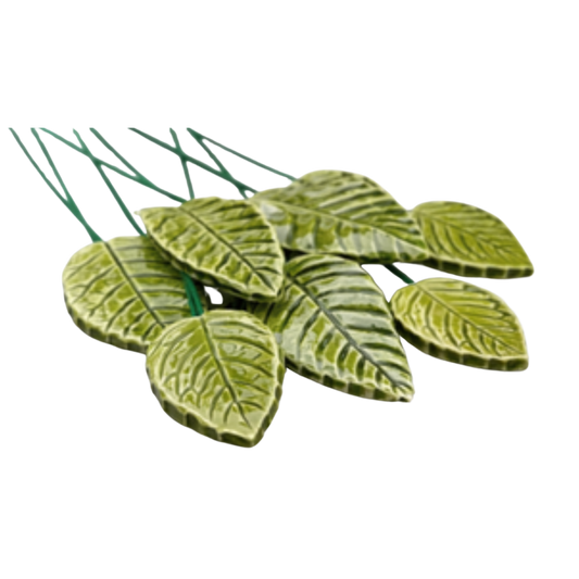 Frunză din ceramică (3 / 4 cm) – decor floral pentru buchete