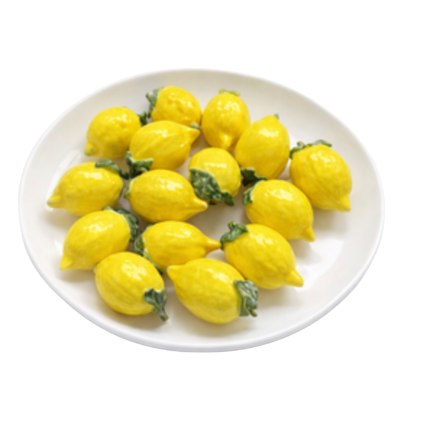 Lămâie decorativă din ceramică 7 cm – element premium pentru buchete și cadouri