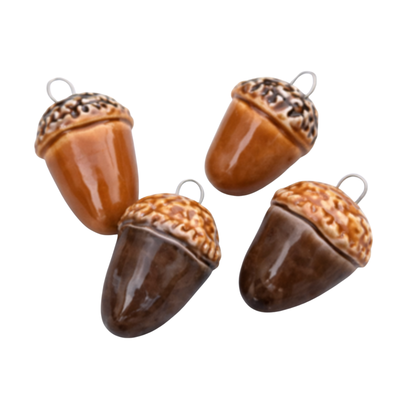 Ghindă decorativă din ceramică 3–4 cm – element floral natural