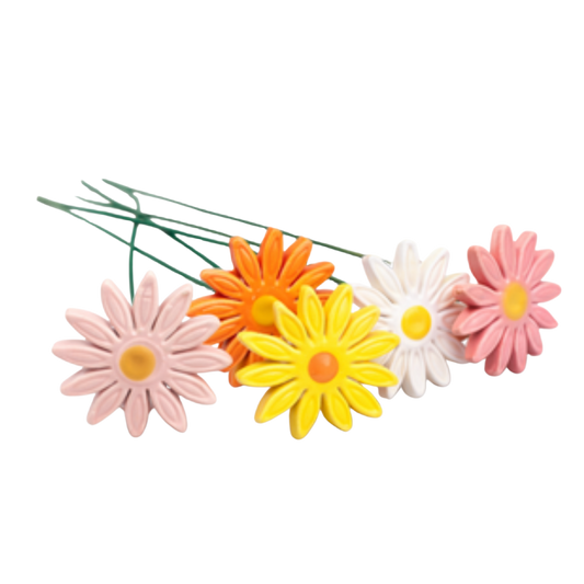 Margaretă din ceramică 4-5 cm – floare decorativă pentru buchete și aranjamente