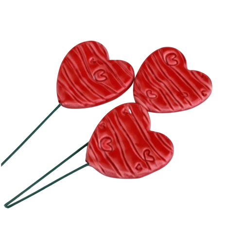 Inimă din ceramică 5–6 cm – decor romantic pentru buchete și cadouri