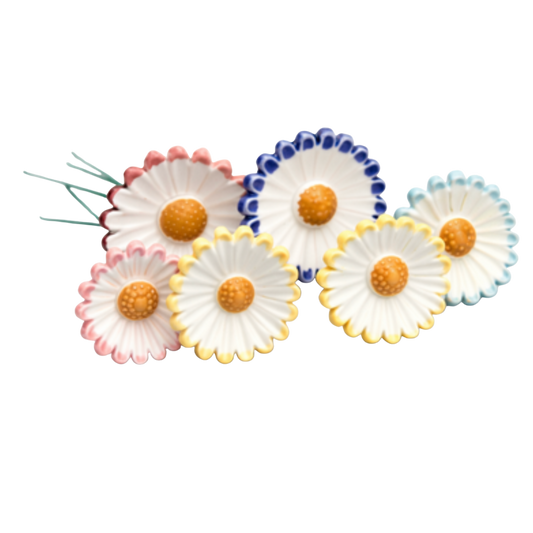 Părăluță din ceramică 2,5 cm / 4 cm – floare decorativă pentru buchete